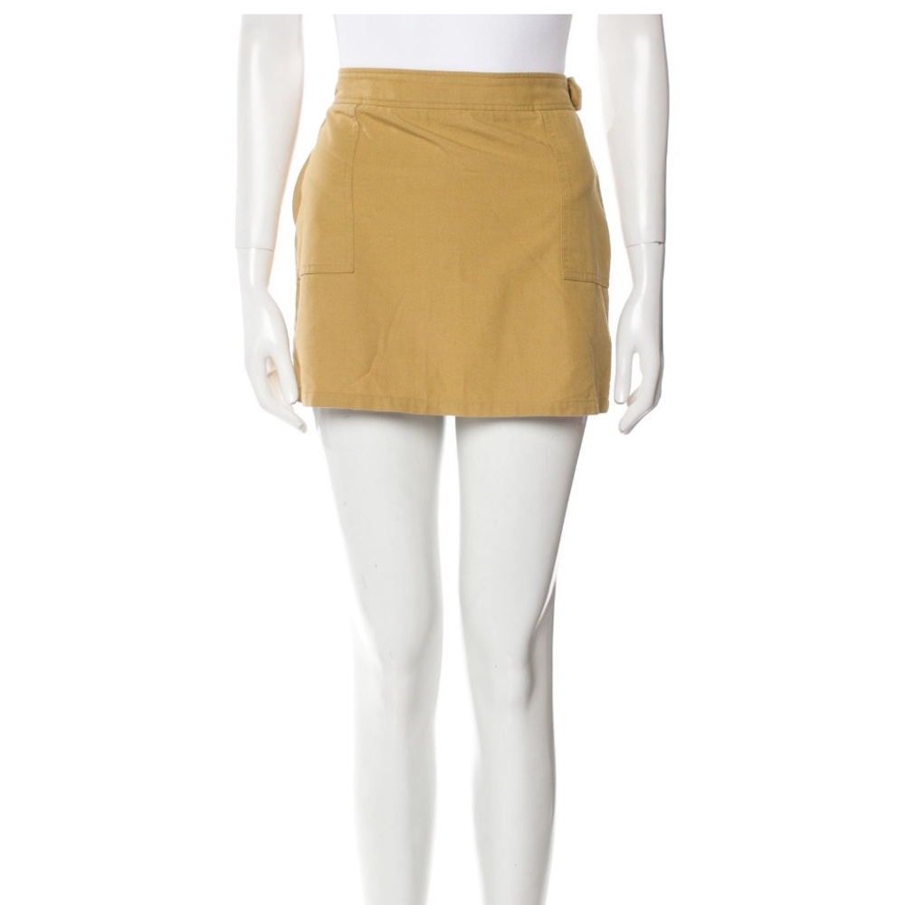 NWOT A.P.C. Mustard/ Tan Mini Skirt, size Small - Picture 6 of 6